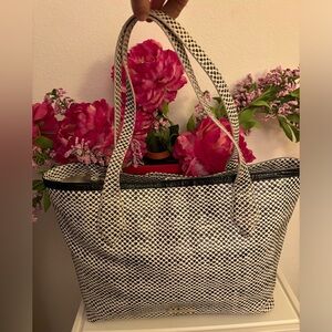 Brahmin Athena Black Tala Melbourne Genuine Leather Snake Embossed Tote Bag